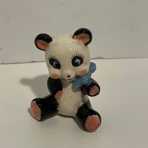 Vintage Ceramic Anthropomorphic Panda Bear Figurine